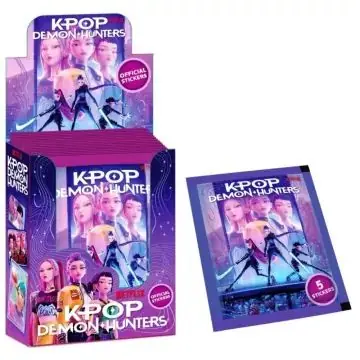K-Pop Demon Hunters gyűjthető matricák meglepetéscsomagban - 1 csomag 5 db matricával Kedvezmény