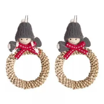 Outlet Karácsonyi ajtódísz figurákkal, 10 cm - többféle