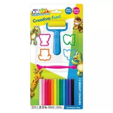 Biztonságos vásárlás Kid Art Modellező gyurma készlet formákkal, 12 db-os
