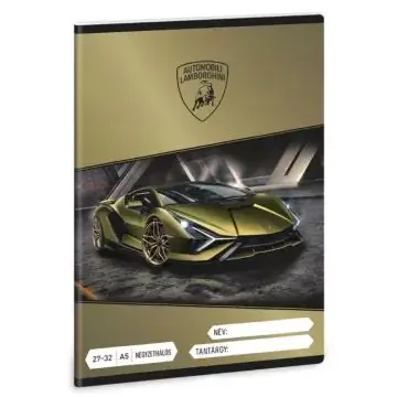 Vedd meg online Lamborghini négyzetrácsos füzet - A/5-ös