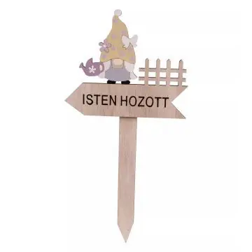 Leszúrható fa dekoráció „Isten hozott" - 31 cm magas Rendeld meg most