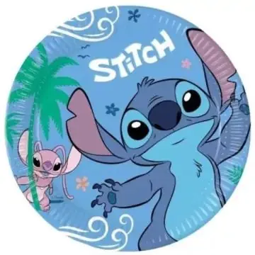 LiloStitch Stitch és Angel mintás papírtányér, 23 cm - 8 db-os Akciós ár