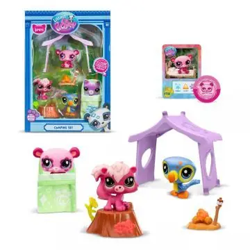 Korlátozott ajánlat Littlest Pet Shop Kemping játékfiguraszett, 2. széria - 3 db-os