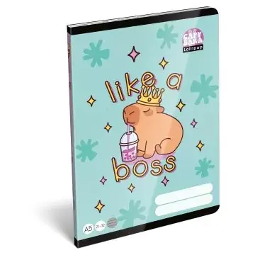 Gyors kiszállítás Lollipop Capybara Vonalas füzet - A/5-ös, 4. osztálytól