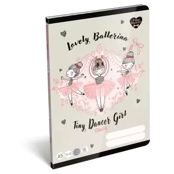Expressz szállítás Lovely Ballerina Vonalas füzet - A/5-ös, 3. osztályos