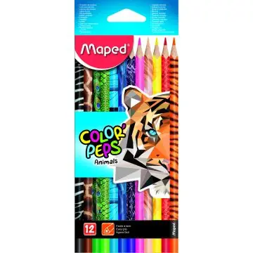 Outlet MAPED Color Peps Animal színes ceruza készlet - háromszögletű, 12 db