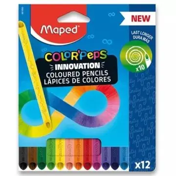 Alacsony ár Maped Color Peps Infinity háromszög alakú színes ceruza készlet - 12 db-os