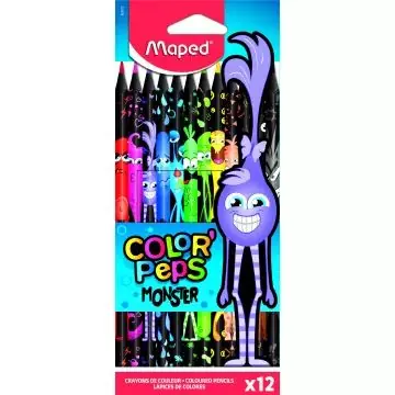 MAPED Color Peps Monster színes ceruza készlet - háromszögletű, 12 db Gyors kiszállítás