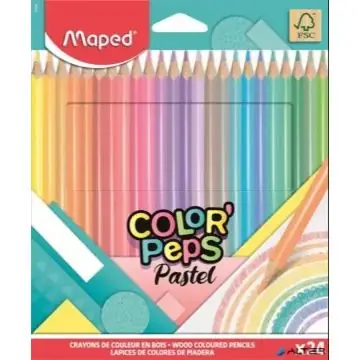 Maped Color Peps Pastel színes ceruza készlet - háromszögletű, 24 db-os Kihagyhatatlan ajánlat
