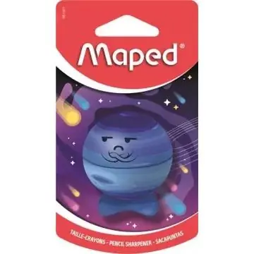 Prémium Maped Planet bolygó formájú tartályos hegyező - egylyukú, többféle