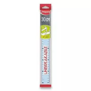 Végkiárusítás MAPED Study Unbreakable törhetetlen, műanyag vonalzó, 30 cm