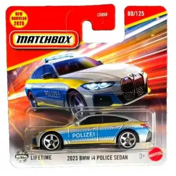 Matchbox kisautó - 2023 BMW i4 Police Sedan Újdonság