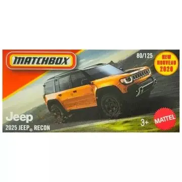 Akciós ár Matchbox Kisautó papírdobozban 2025 Jeep Recon