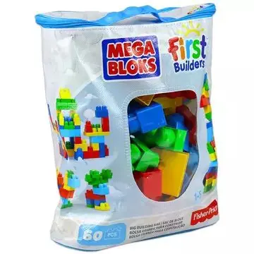Legnépszerűbb Mega Bloks Klasszikus színű építőkocka szett táskában - 60 db