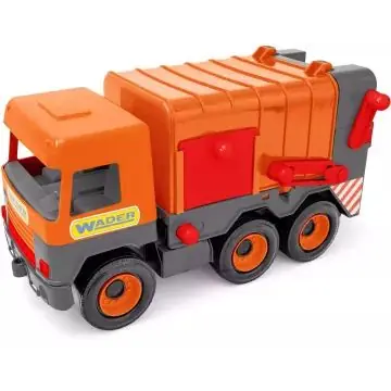 Middle Truck - narancs kukás autó - kartondobozban Gyors kiszállítás