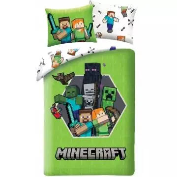 Gyors szállítás Minecraft Ágyneműhuzat szett - 140 x 200 cm, 70 x 90 cm