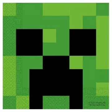 Exkluzív ajánlat Minecraft Creeper mintás szalvéta - 20 db