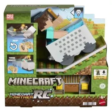 Exkluzív ajánlat Minecraft Távirányítós Bányakocsi Steve Figurával