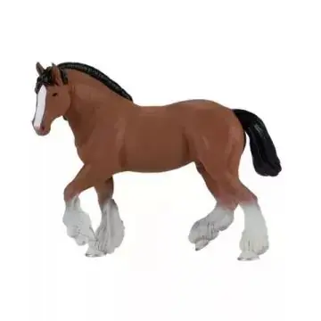 Vedd meg online Mojo Clydesdale ló - 14,4 cm, barna
