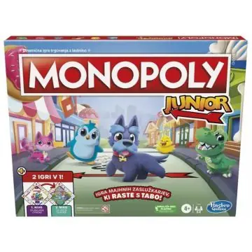 Monopoly Junior 2 az 1-ben társasjáték - Szlovén nyelvű Gyors szállítás