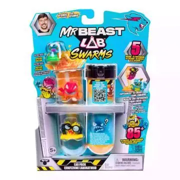 Mr. Beast Lab Swarms Szörnylabor kémcső, 2. széria - 5 db-os Prémium
