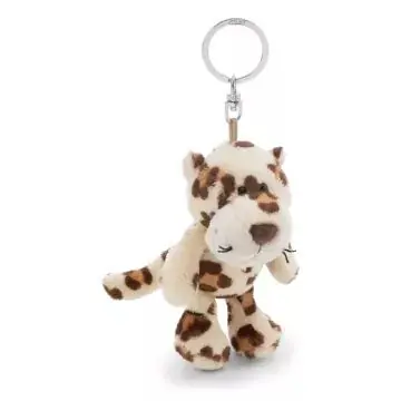 Prémium Nici Green Leopárd plüss kulcstartó - 10 cm