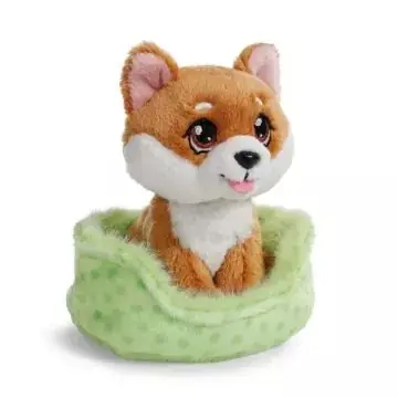 Vedd meg most Nici Green Shiba Inu kutya plüssfigura kosárban -