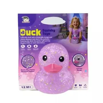Nyomkodható csillámos kacsa - 18 cm, lila Vedd meg online