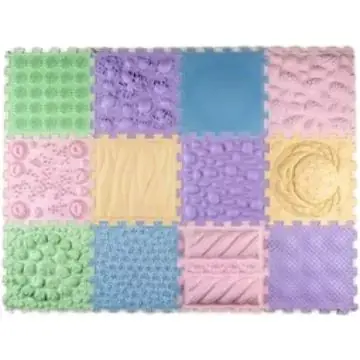 Bestseller Ortho Puzzle Ortopédiai masszázs szőnyeg szett, 12 db-os – Macaroons