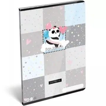 Pandacorn Négyzetrácsos füzet, 32 lap - A4 Outlet