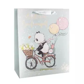Pandamaci luficsokorral ajándéktasak - 26 x 32 cm Azonnal elérhető