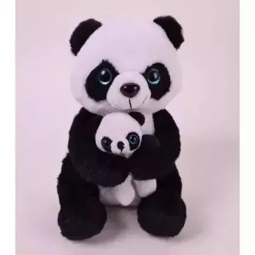 Újdonság Pandamaci plüssfigura kicsinyével - 20 cm