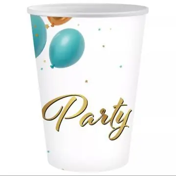 Papírpohár Party felirattal, 250 ml - 6 db-os Utolsó esély
