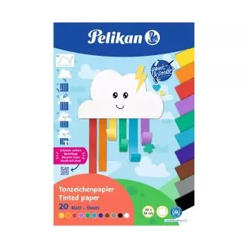 Pelikan Barkácskarton csomag - 20 db-os, 23 x 33 cm, szivárvány színek Szuper ajánlat