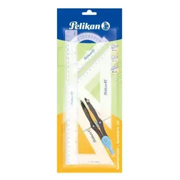 Akciós ár Pelikan Vonalzó szett körzővel