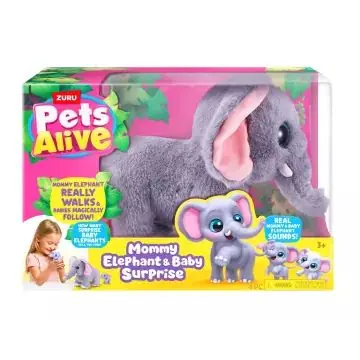 Pets Alive - Elefánt mama meglepetés kicsinyekkel Exkluzív ajánlat