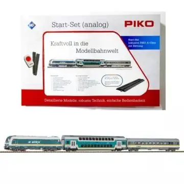 Vedd meg most Piko 57139 vasútmodell kezdőkészlet, ER20 Herkules dízelmozdony személykocsikkal, ALEX VI, ágyazatos sínnel