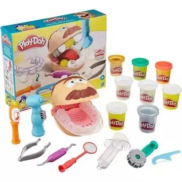 Azonnali szállítás Play-Doh Fogászat és fogszabályzás gyurmaszett - CSOMAGOLÁSSÉRÜLT
