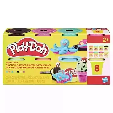 Outlet Play-Doh Szivárványszínű gyurma készlet - 8 db-os