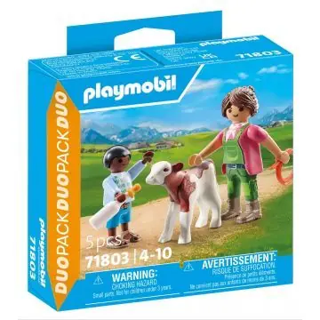 Szuper ajánlat Playmobil Farmer borjúval figura szett