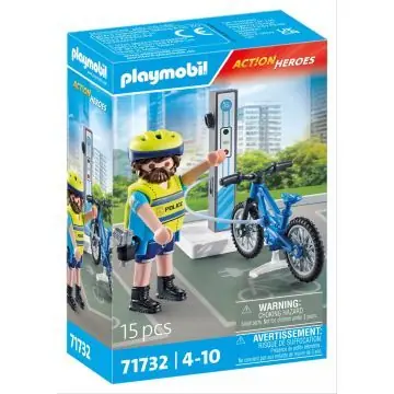 Végkiárusítás Playmobil Kerékpáros rendőr töltőállomással