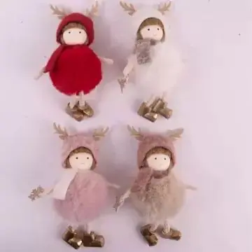 Vásárlói kedvenc Pompomos figura agancsos jelmezben - 14 cm, többféle