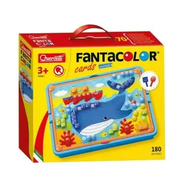 Korlátozott ajánlat Quercetti Fantacolor pötyi képkirakó - bálna, 180 db-os