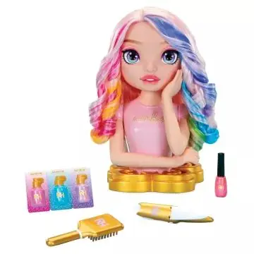 Rainbow High 4 az 1-ben fodrászolható és maníkűrőzhető babafej Biztonságos vásárlás