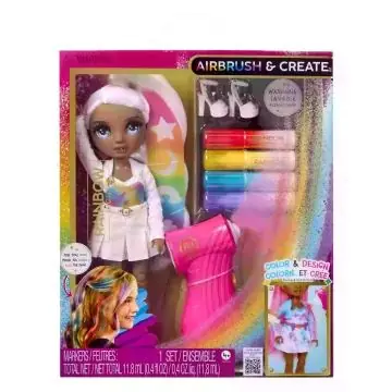 Olcsóbb Rainbow High Airbrush Create színezhető baba festékszóróval - Szürke szemű