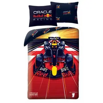 Akciós ár Red Bull Racing F1 Kétrészes ágynemű huzat garnitúra, pamut - 140 x 200 cm