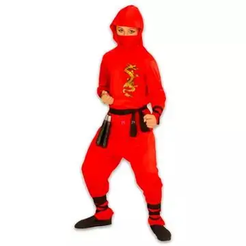 Újdonság Sárkány ninja jelmez - 158 cm-es méret, piros