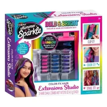 Kihagyhatatlan ajánlat Shimmer’n Sparkle Hajszínező kréta és színezhető póthaj készletben