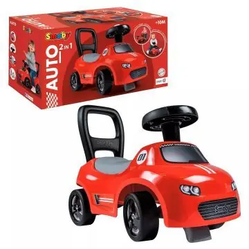 Smoby Auto Ride-on átalakítható járássegítő bébitaxi - piros Gyors szállítás