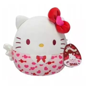 Squishmallows Hello Kitty szívecskés plüss - 20 cm Különleges ajánlat